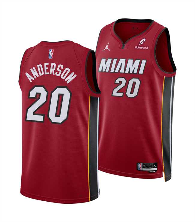 Mens Miami Heat #20 Kyle Anderson Red 2025 Statement Edition Swingman Stitched Jersey Dzhi->miami heat->NBA Jersey